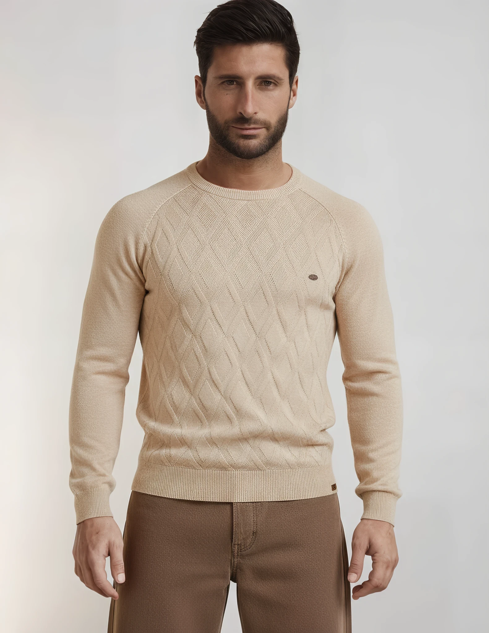 Wroclawer | Herenpullover met Ruitpatroon